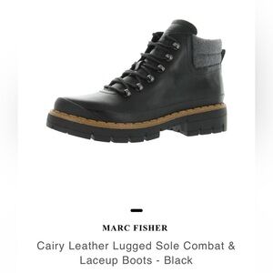 🔥NEW🔥 Marc Fisher LTD Women 10 Cairy Leather Lugged Sole Combat Hiking Boot nwob